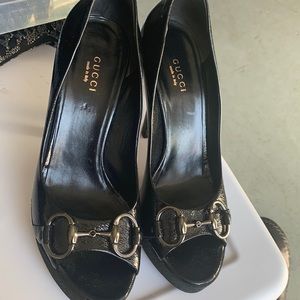 Gucci Peep Toe Shoes - worn once - size 7.5